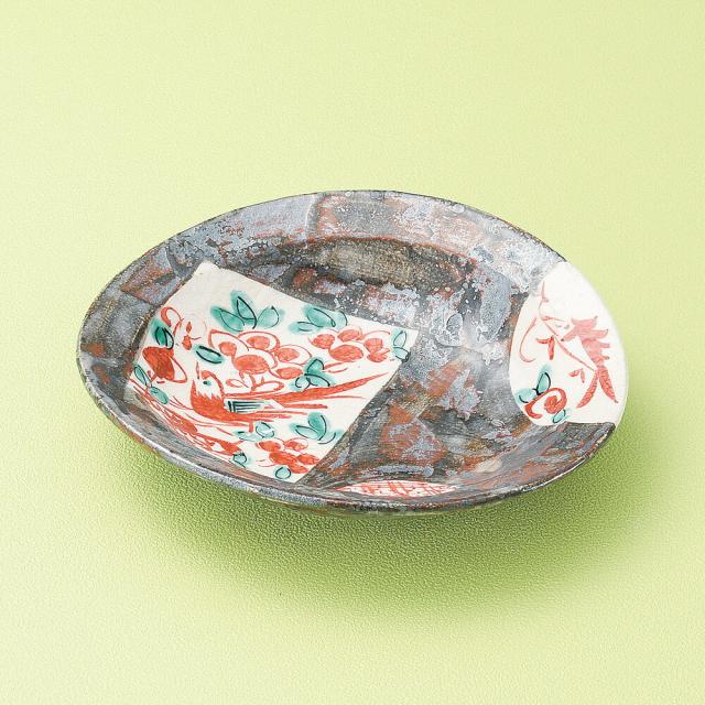 鼠志野赤彩おでん皿 6,840円