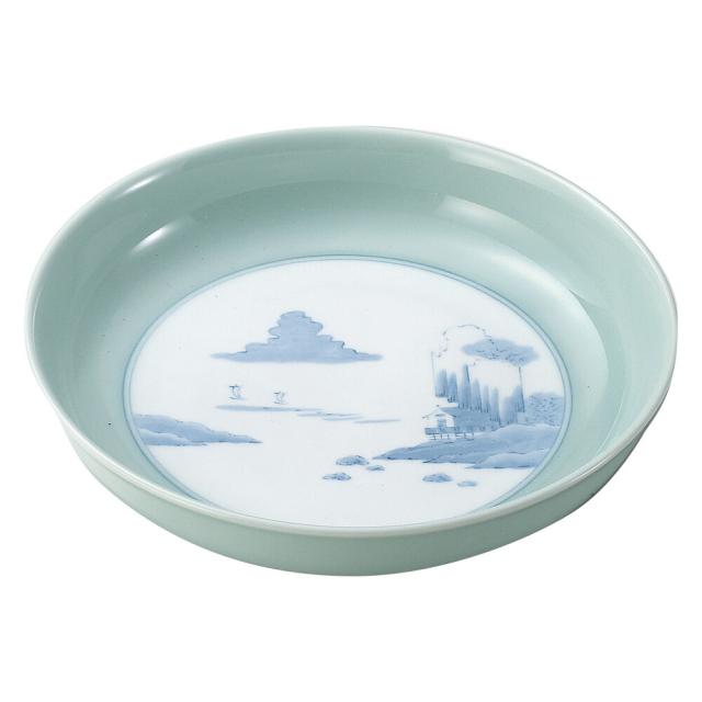 青磁内山水８号鉦鉢（有田焼） 7,800円