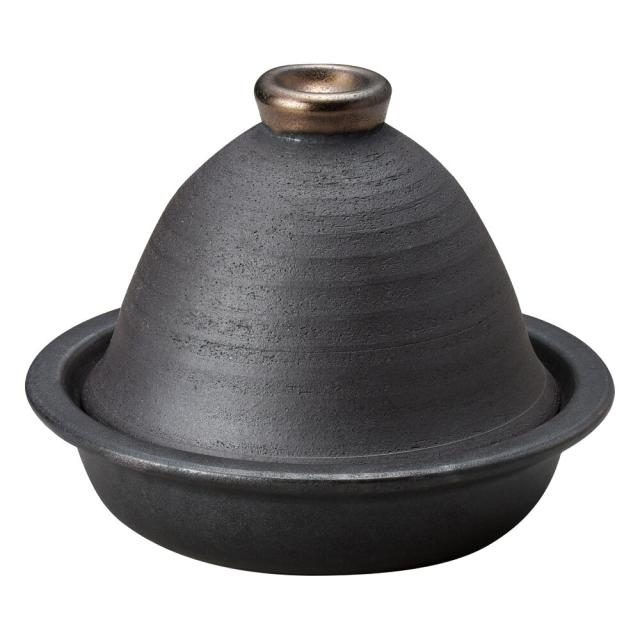 黒金彩タジン鍋（大）（萬古焼）