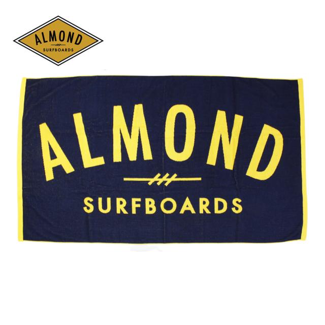 Almond Surf アーモンドサーフ FINESURFING BEACH TOWEL メンズ/レディース ネイビー×イエロー OS S1810BT 【ビーチタオル バスタオル タオル 今治 海 プール フェス ブランドロゴ ロゴ カリフォルニア スポーツ サーフ おしゃれ ブランド 紺 黄色】 7,821円