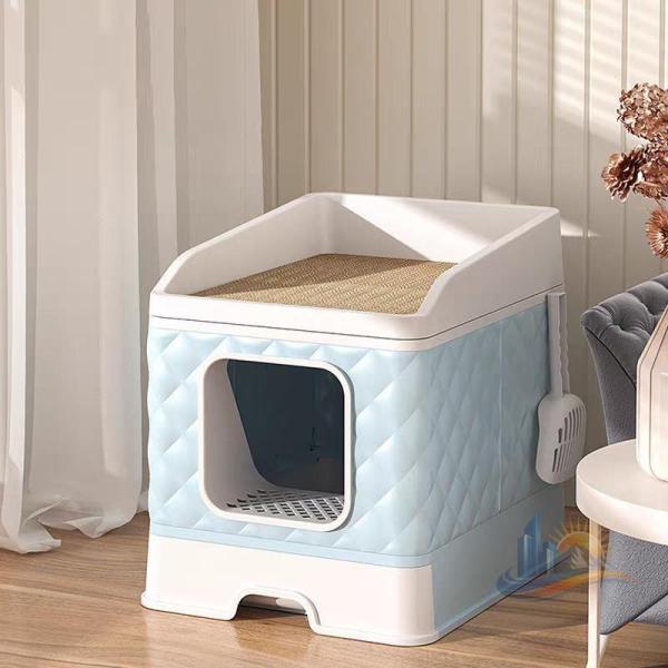 猫砂盆 大型 自動トイレ センサー付き 猫用トイレ本体 ネコトイレ システムトイレ アドバンスト 飛散防止 掃除 清潔 持ち運び お手入れ簡単 安全 便利 旅行用 9,037円