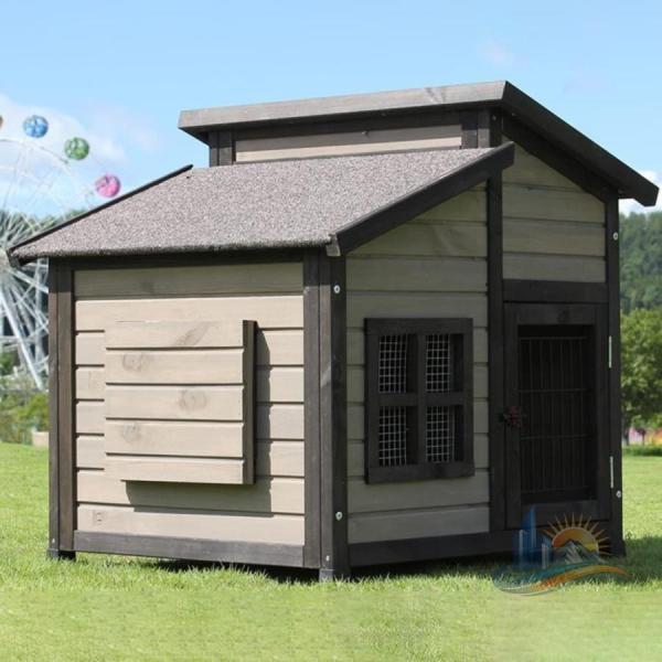 ペットケージ 屋外防水犬小屋 屋外の木造犬小屋 犬用サークル 無垢材の犬小屋 大型犬小屋 アドバンスト @@ 猫用 ペット用 留守番 脱走防止 多頭飼い 大型