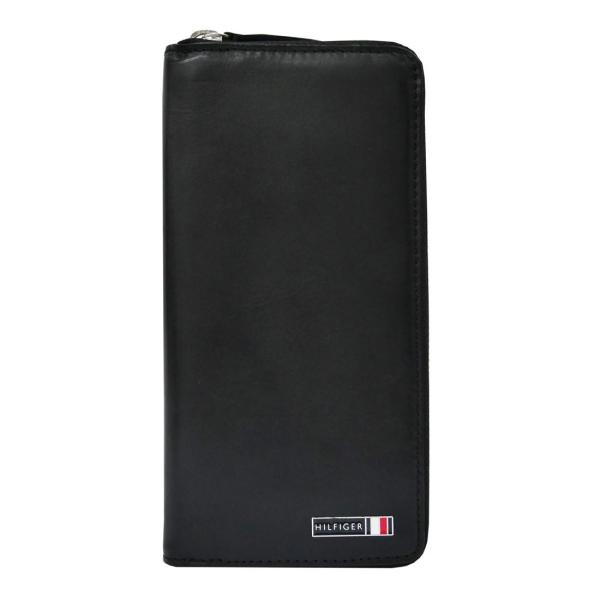 トミーヒルフィガーTOMMY HILFIGER EDISTO ラウンドファスナー長財布(小銭入れ有)31TL130102 BK ブラック 送料無料 プレゼント ギフト 革小物