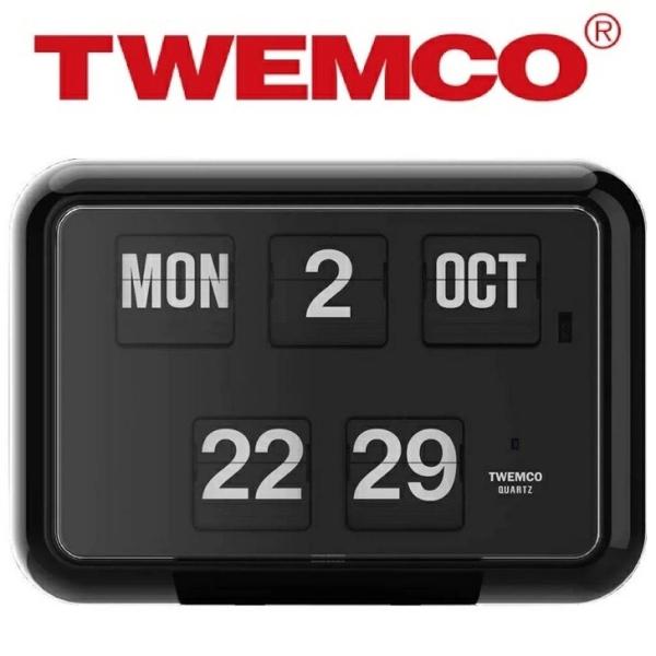 TWEMCOカレンダー置き掛け兼用時計 QD-35 BLACK/ブラック プレゼント ギフト 送料無料 本物 正規品
