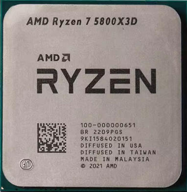 AMD Ryzen 7 5800X3D 8C 16T 3.4GHz to 4.5GHz Socket AM4 Vermeer 7NM 96MB 105W Apr 2022 中古