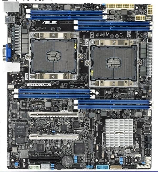 ASUS Z11PA-D8C Intel C621 LGA3647 DDR4-2666 2TB M.2 SATA PCIe 3.0 x16 Dual Gigabit LAN Motherboard 中古 44,437円
