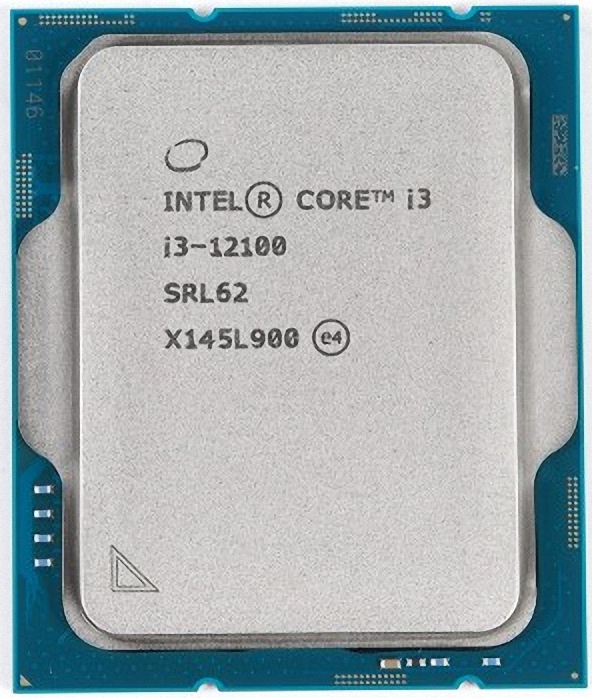 Intel Core i3-12100 4C 8T 3.3GHz to 4.3GHz Socket 1700 Alder Lake-S 10NM 12MB 60W Jan 2022 中古