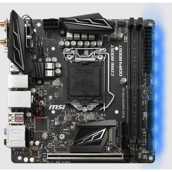 MSI B360I Gaming Pro AC Intel B360 LGA1151 DDR4-2666 32GB M.2 SATA Gigabit LAN Wi-FI 6 Motherboard 中古