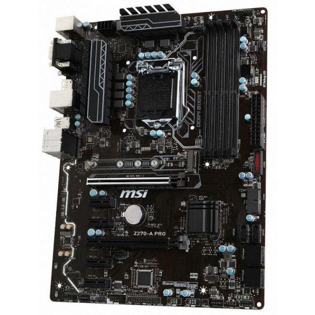 MSI Z270-A Pro Intel Z270 LGA1151 DDR4-3800 64GB M.2 SATA Gigabit LAN HDMI DVI-D Motherboard 中古