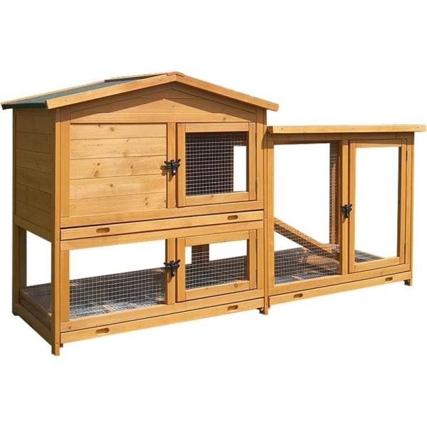 家禽ケージ　バニーケージ　鶏小屋　羽用　ウサギ　犬　猫　木製鶏小屋　大型鶏舎　2段　木製鶏小屋用　ゾンチー　カラー-178　56　95CM　リス　用品