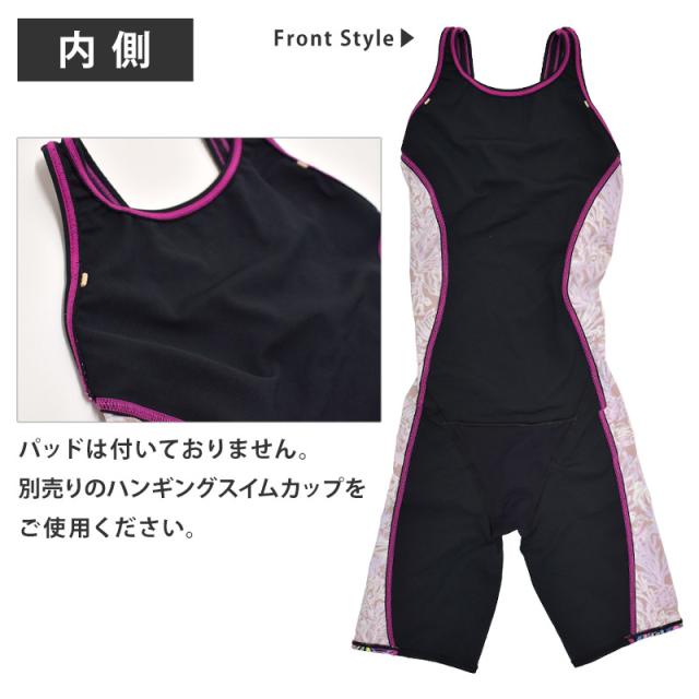 Speedo 競泳用水着 M 黒/ピンク/紫