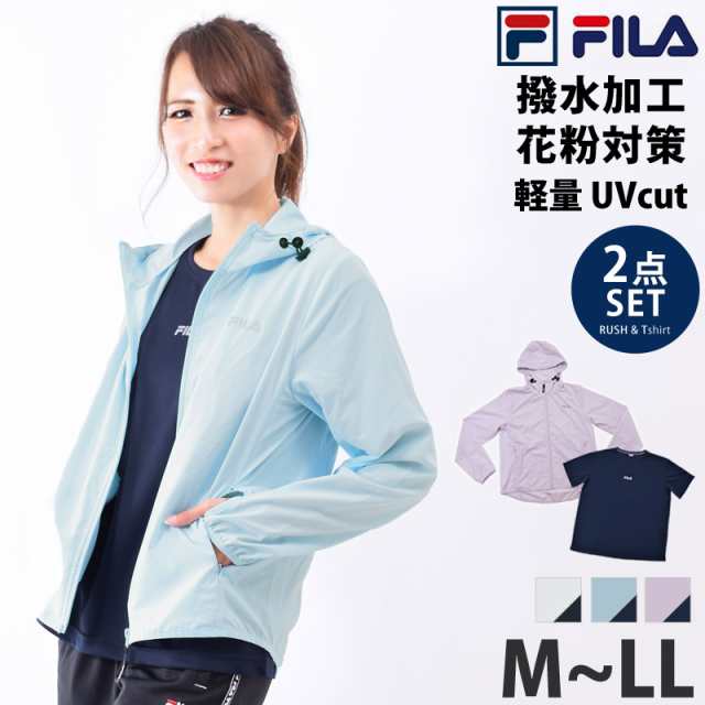 FILA フィラ レディース 撥水 パーカー Tシャツ 2点セット 441901 M/L