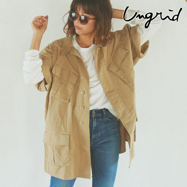 Sale60 Off アングリッド Ungrid 通販 ミリタリーハーフスリーブブルゾン レディース 羽織り 前開き 半袖 シャツ ブルゾン ミリタリーの通販はau Pay マーケット ダブルハート Au Pay マーケット店