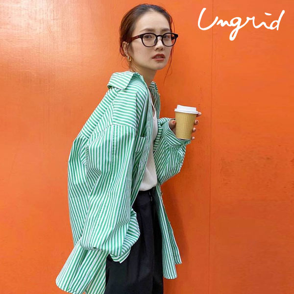 即納 アングリッド Ungrid 22秋冬 ストライプルーズシャツ レディース シャツ ストライプ 長袖 ミドル丈 ルーズ オーバーサイズ メンの通販はau Pay マーケット ダブルハート Au Pay マーケット店