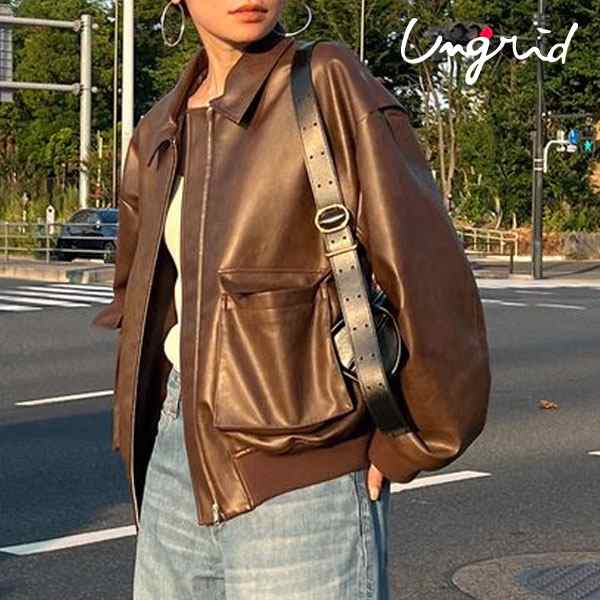 期間限定 SALE10%OFF】 アングリッド ungrid 23秋冬 フェイクレザー