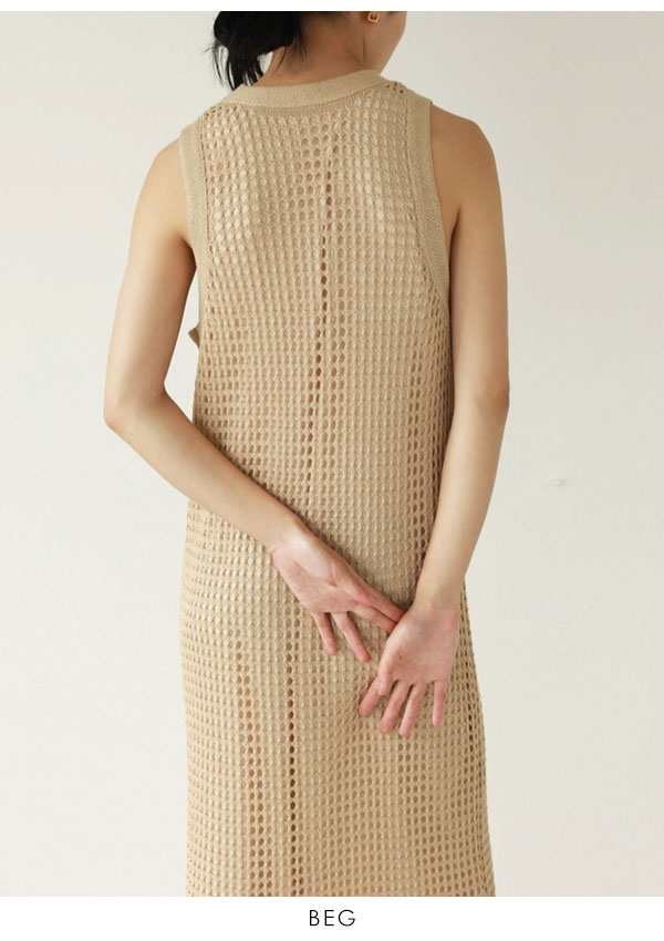 即納 Todayful トゥデイフル 21春アイテム Mesh Knit Dress メッシュニットドレス レディース ワンピース ニットワンピ ノースリーブ の通販はau Pay マーケット ダブルハート Au Pay マーケット店