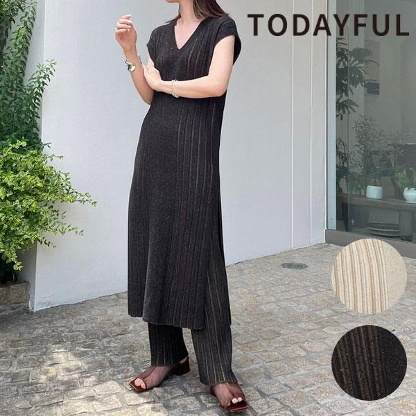 即納 Todayful トゥデイフル 21夏コレ受注会 Randomrib Knit Dress ランダムリブニットドレス レディース ワンピース ロング丈 ノーの通販はau Pay マーケット ダブルハート Au Pay マーケット店
