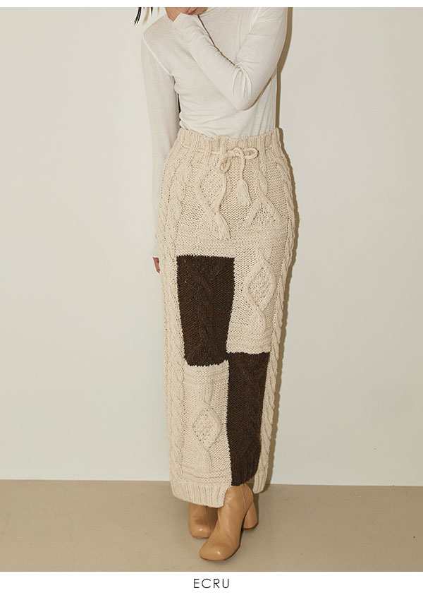 TODAYFULトゥデイフル Line knit Skirt - ロングスカート