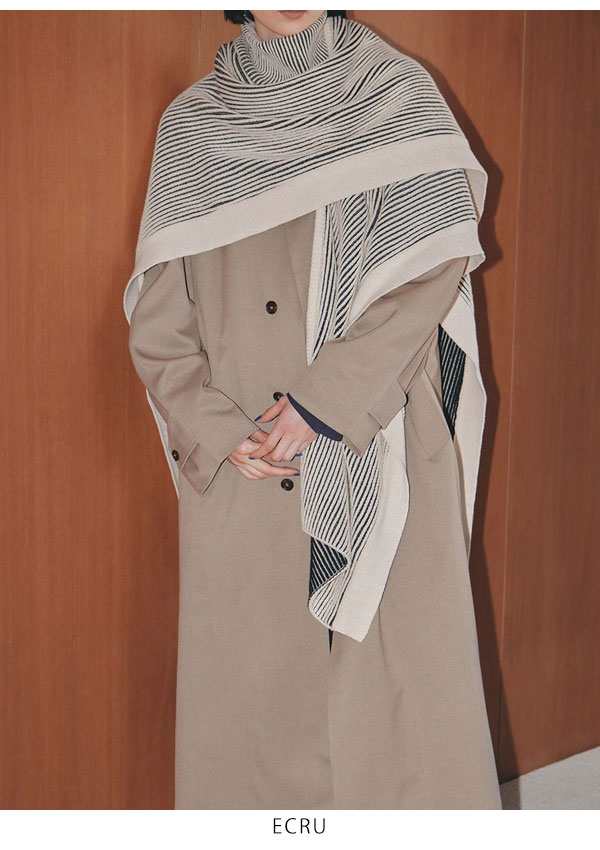 即納》 TODAYFUL 2023prefall トゥデイフル Bicolor Turtle Knit Cape