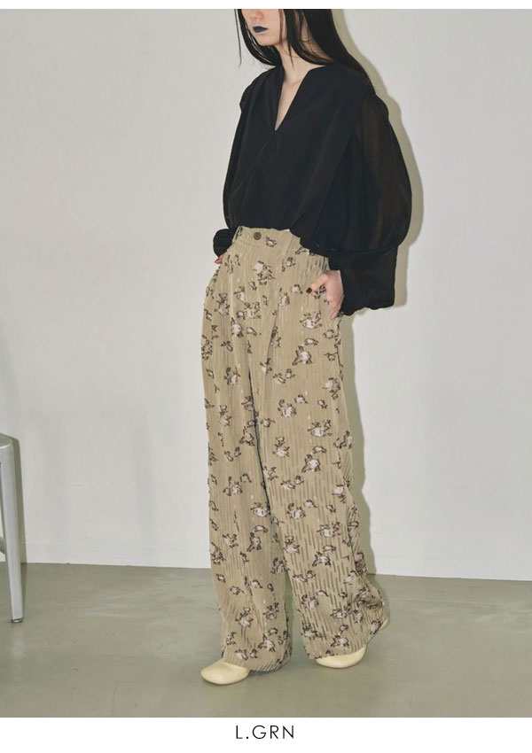 即納》 TODAYFUL 2023prefall トゥデイフル Flower Jacquard Trousers