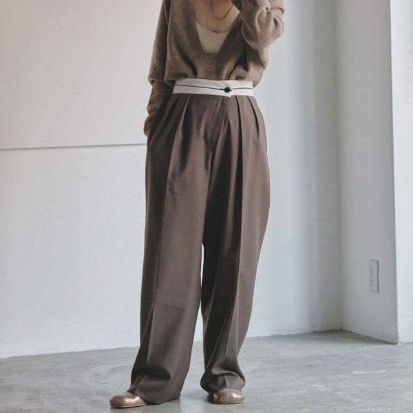 即納》 TODAYFUL 2023prefall トゥデイフル Front Slanting Trousers