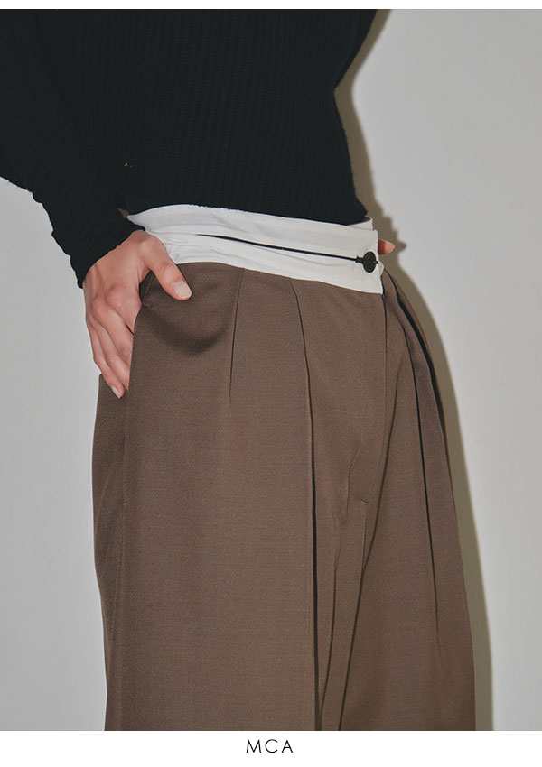 即納》 TODAYFUL 2023prefall トゥデイフル Front Slanting Trousers