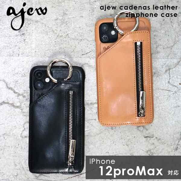 即納》【iPhone12proMax対応】エジュー ajew cadenas leather zipphone