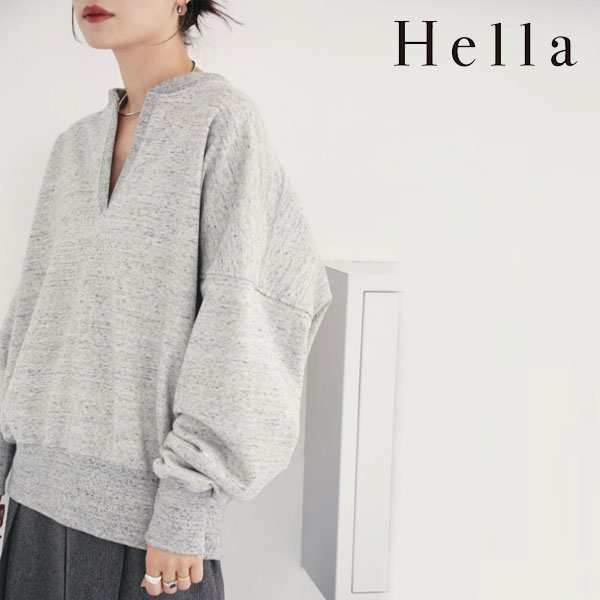 即納》 ヘラ Hella 23秋冬 KEYNECK SWEAT PULLOVER トップス 長袖