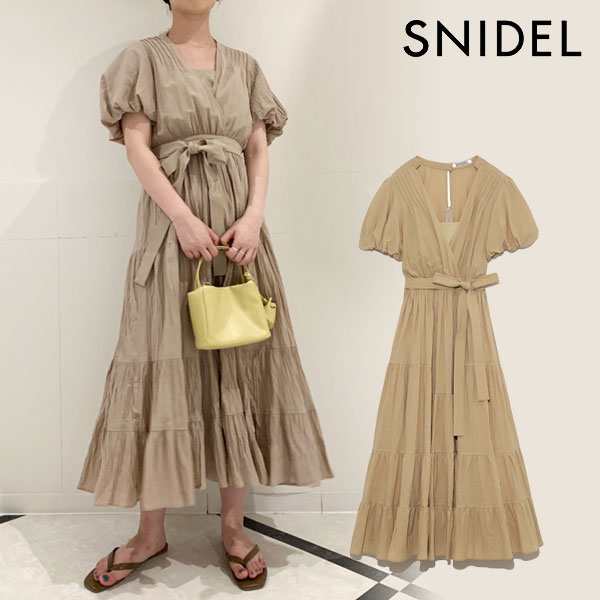 春新作 スナイデル Snidel 20春夏 コットンカシュクールワンピース