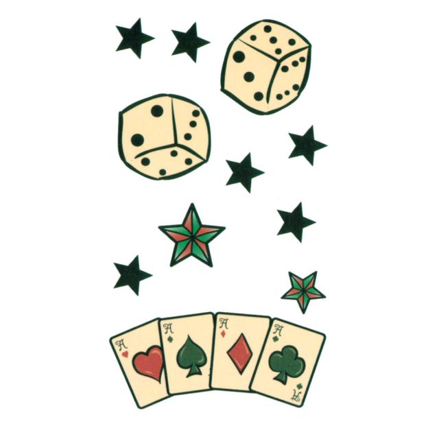 ハロウィン タトゥーシール 2枚セット カジノ ダイス トランプ スター Halloween Tattoo の通販はau Pay マーケット Hsp ボディピアス アクセ