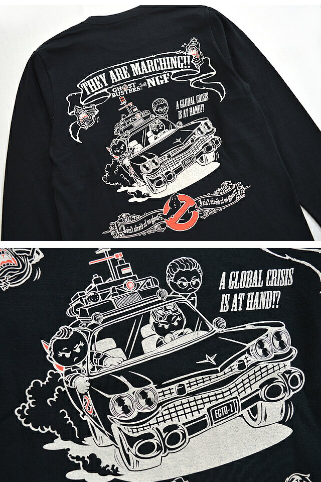 ゴーストバスターズ×NGF WネームMARCHING長袖Tシャツ◆NativeGangFamily/レディース ゴーストバスターズ×NGF WネームMARCHING長袖Tシャツ