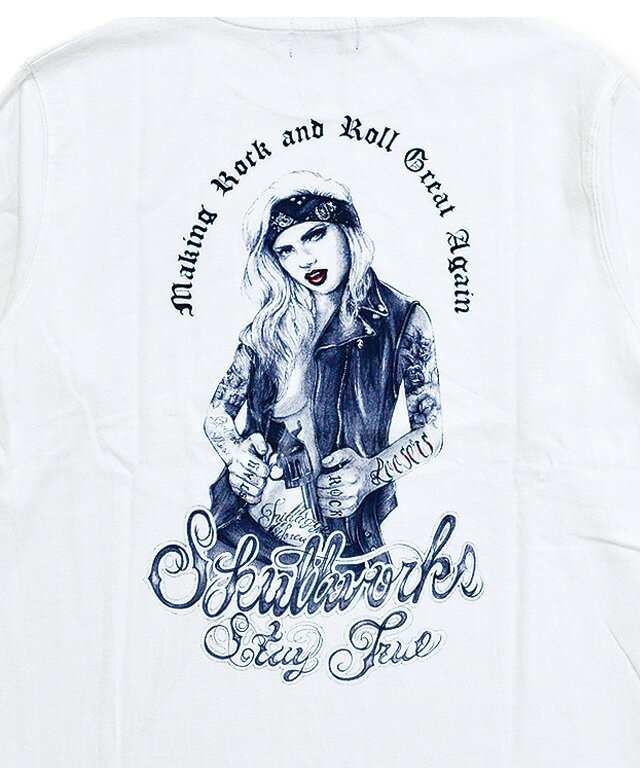 バンダナタトゥーガール長袖Tシャツ スカルワークス SKULL WORKS