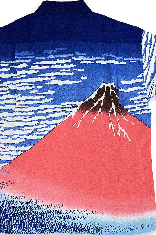 半袖アロハシャツ SUN SURF×北斎 SPECIAL EDITION「凱旋快晴」 SUN SURF サンサーフ SS37917 葛飾北斎 赤 富士山 日本製_4