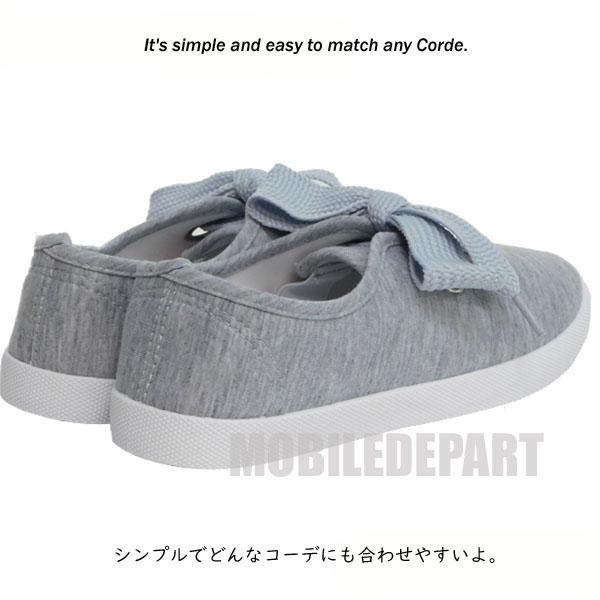 リボン スニーカー レディース ローカット シューズ 靴 女性 ぺたんこ靴 リボンスニーカー 4カラーの通販はau Pay マーケット モバイルデパート