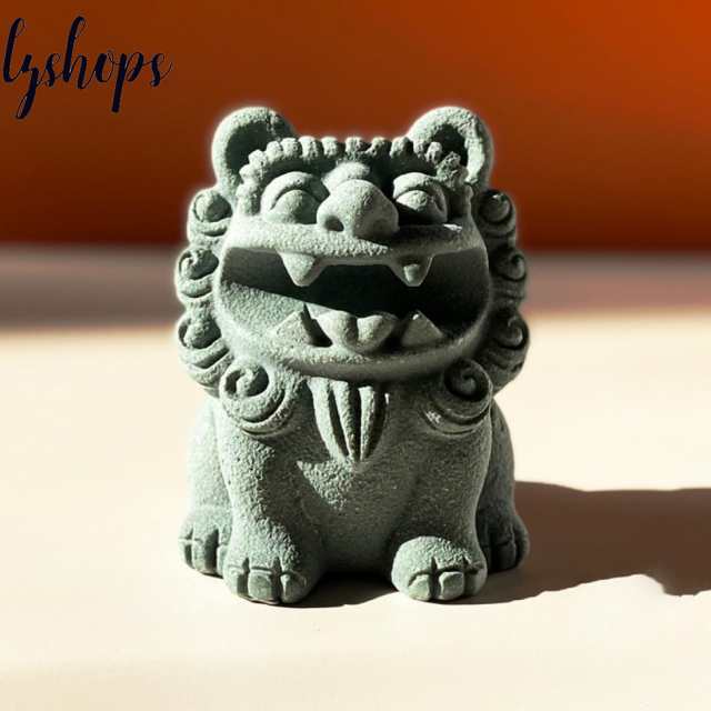 開運風水グッズ 風水置物 魔除け 金運 財運 開運 風水 狛犬 獅子 犬 置物 雑貨 インテリア アジア 魔除け 厄除け お守り グレー 獅子 狛の通販は