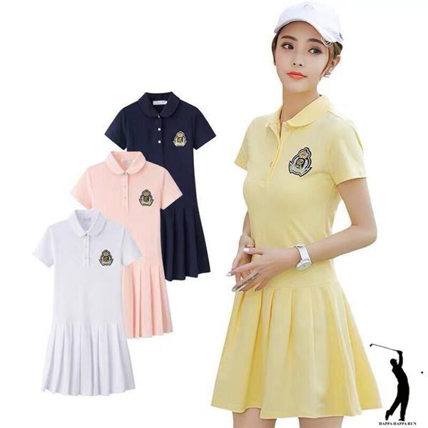 新作 刺繍 ゴルフウェア レディース ゴルフ ドレス ワンピース 丈長め ゴルフ スカート かわいい おしゃれ 新作 夏季 テニスウェアの通販は 6,081円