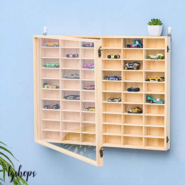 収納 ミニカーディスプレイラック 収納ケース ミニカー 扉付き 10×6マス コレクションケース コレクションケース 棚 ミニカーラック トの通販は