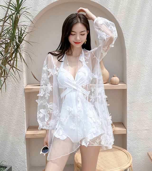 送料無料 モノキニ 水着 ワンピース水着 レディース 水着セット 体型カバー 水着 レディース ワンピース バックオープン 大きいサイズ 3Lの通販は