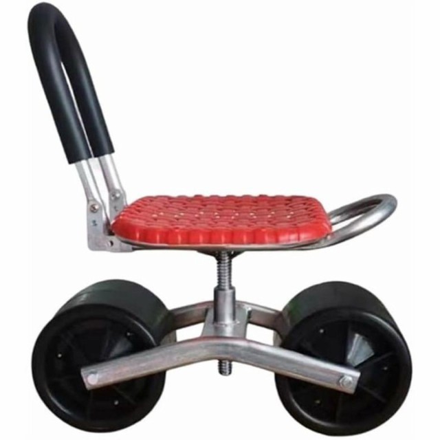 作業椅子 園芸用 カート 大型タイヤ付き チェア 360度回転 回転式 ガーデンチェアー 300kg 耐荷重 移動椅子 腰掛け スツール ガーデニンの通販は