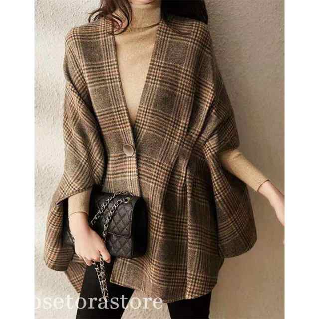 カーディガン レディース ドルマン 秋 冬 ポンチョ コート マント アウター 羽織り トップス ケープ 秋冬 チュニック ポンチョコート バの通販は 4,859円