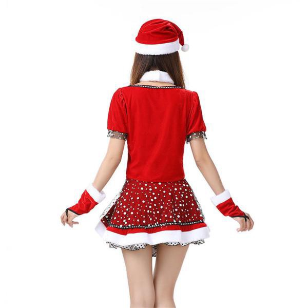 4点セット コスプレ クリスマス コスチューム レディース ワンピース 仮装 衣装 大人用 変身 パーティー イベント ギフト ハロウィン プの通販は