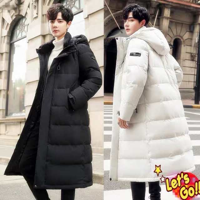 新作 冬用 メンズ ダウンコート ダウン90 ロング丈 ダウンジャケット フェザー 膝下丈 アウター ロングコートの通販は 9,299円