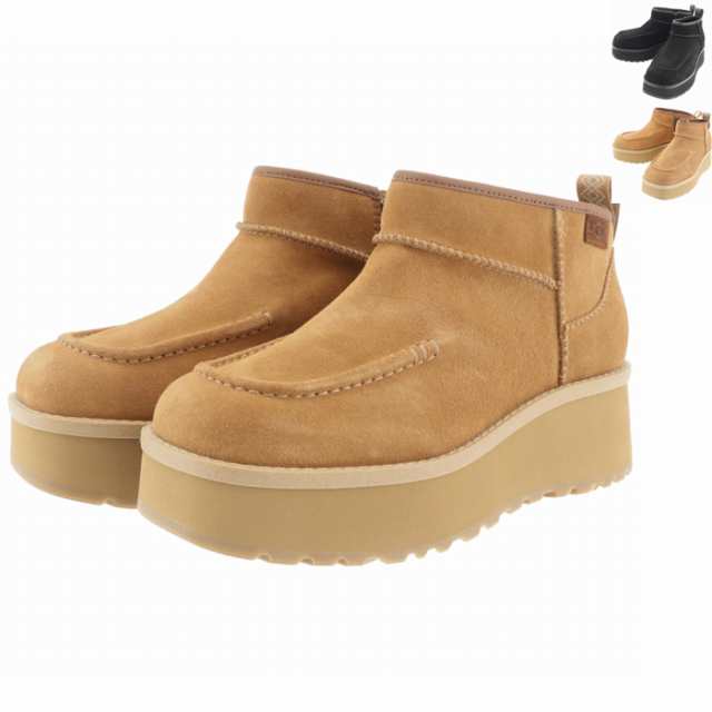 UGG ショートブーツ CITYFUNC ULTRA MINI 厚底 ミドルカットスニーカー 耐水 5cmヒール 1158193 0003