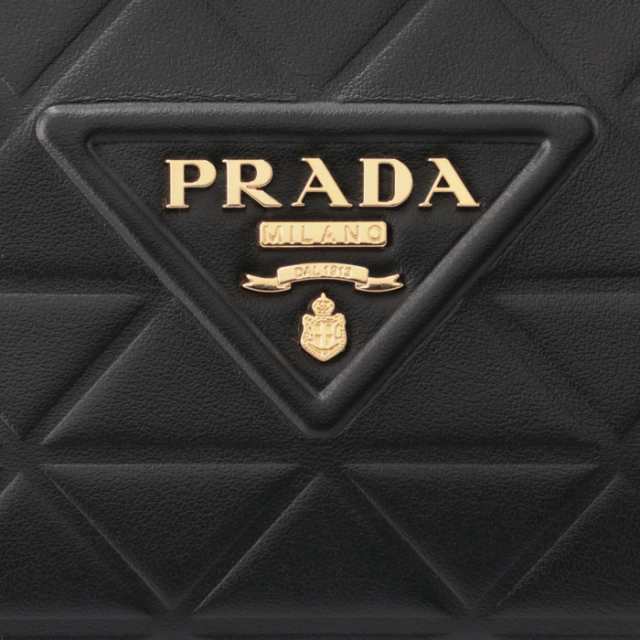 プラダ PRADA 財布 二つ折り キルティング トライアングルロゴ