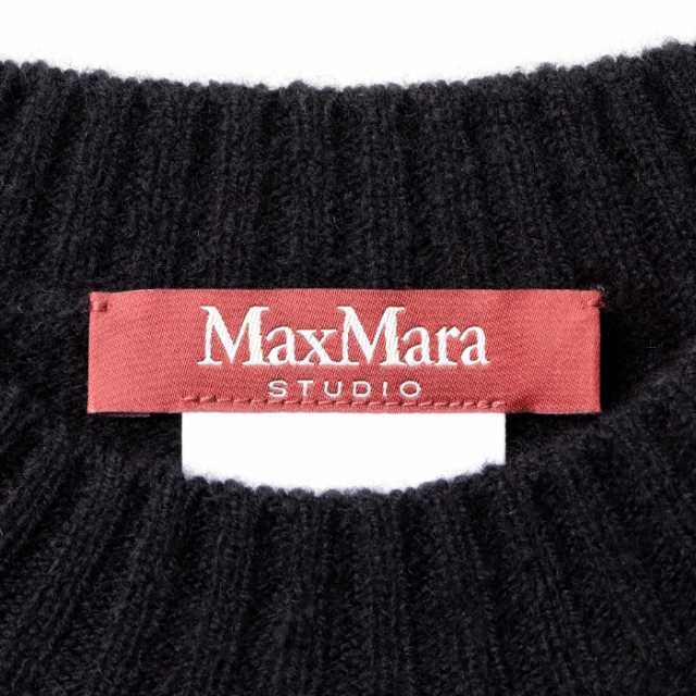 マックス マーラ ストゥディオ MAX MARA STUDIO ニット カシミヤ ALINDA クルーネック セーター 2023年秋冬新作 2363660639 0006 NERO