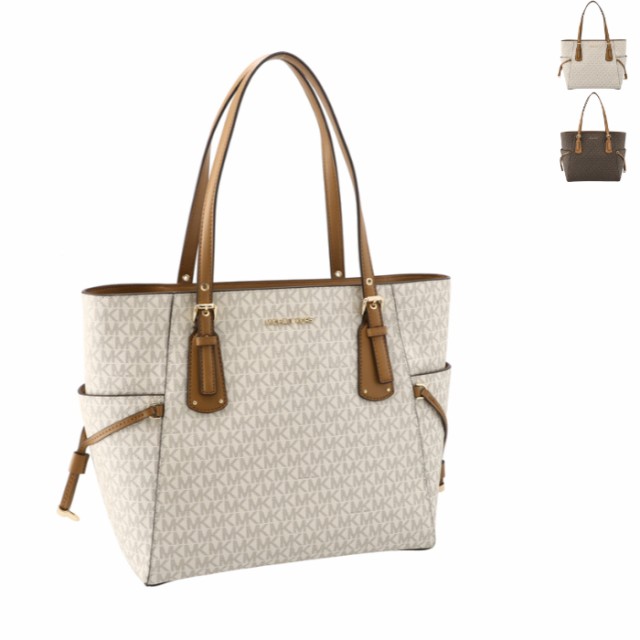 MICHAEL MICHAEL KORS トートバッグ VOYAGER MD ミディアム MKシグネチャーキャンバス トップジップ A4収納可能 30T8GV6T4B 0005