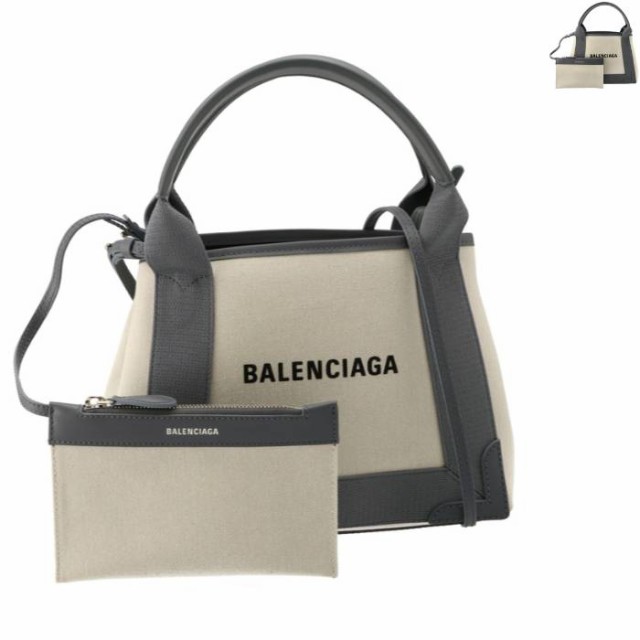 BALENCIAGA トートバッグ XS NAVY CABAS キャンバス ネイビー カバ ショルダーバッグ クロスボディ 390346 2HH3N