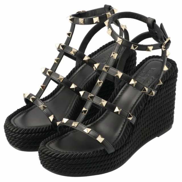 ヴァレンティノ・ガラヴァーニ VALENTINO GARAVANI ウェッジサンダル ROCKSTUD サンダル 4W2S0F95 BAE 0NO