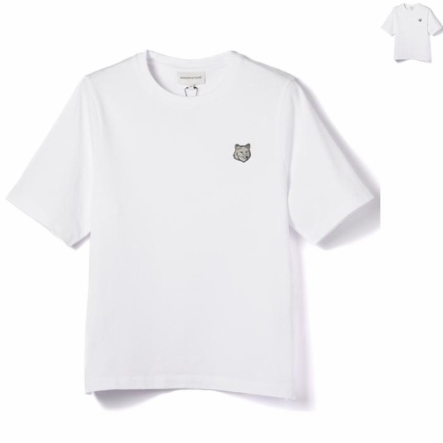 メゾン キツネ MAISON KITSUNE Tシャツ レディース ボールドフォックスヘッド パッチ 半袖 MW00111KJ0119 0001