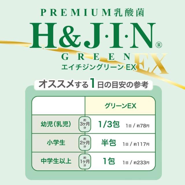 【沖縄以外送料無料】Premium乳酸菌H&JIN グリーンEX 人用 225g 乳酸菌 サプリ サプリメント エイチジン 人間用 高品質乳酸菌 快便 快腸 腸活_1